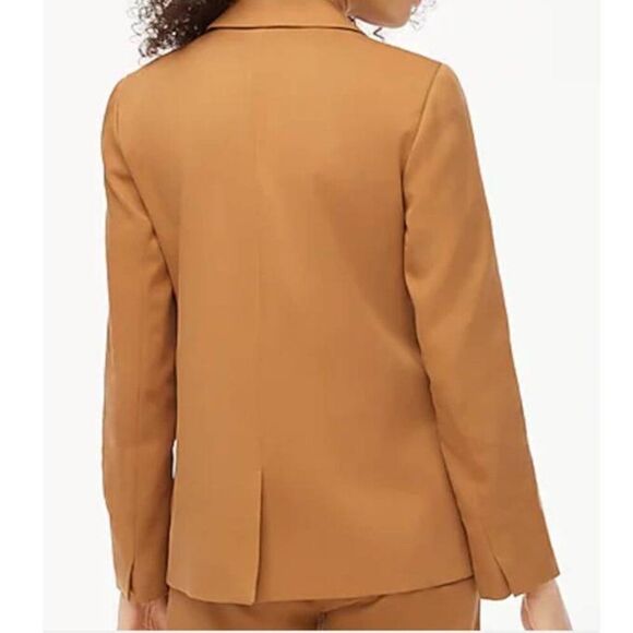 J Crew Women's Drapey Twill‎ Double Breasted Brown Blazer Brown Size 18 - Picture 3 of 6